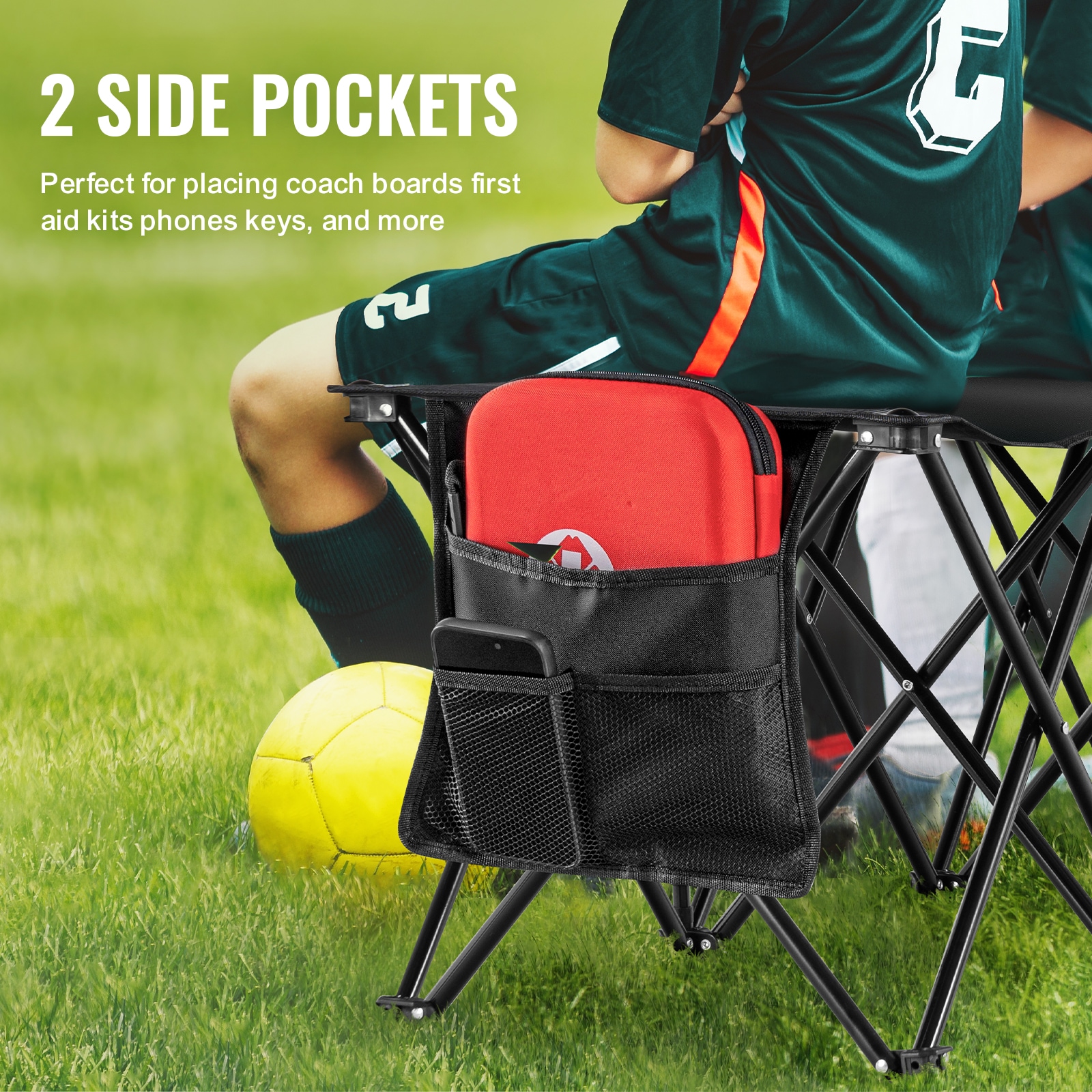 6 Seat Portable Folding Sport Bench Outdoor Camping Chair With Carry Bag_voghion.com